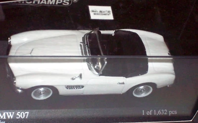 MINICHAMPS 1/43 BMW 507 Cabriolet 1956 Cream 430022510 1 of only 1632 pcs - Immagine 1 di 2