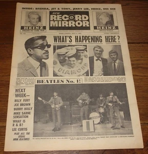 RECORD MIRROR 4 MAY 1963 BEATLES HEINZ MIKE SARNE JERRY LEE LEWIS MARY WELLS - Picture 1 of 12