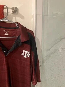 Texas A&M University burgundy Champion polo golf shirt men's Large NWT - Picture 1 of 2