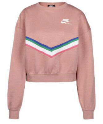Nike Ladies Pink Retro Heritage Sweater - Size Medium • 7.20€