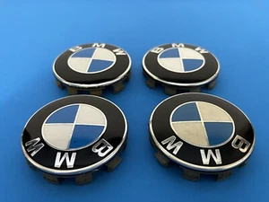 BMW GENUINE FACTORY ORIGINAL OEM CENTER CAPS 3613 6783536 OEM SET OF 4 - Picture 1 of 9