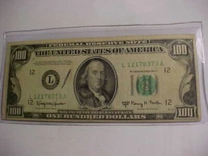 $100 1950 Federal Reserve Note ** CURRENCY AUCTIONS Printed in San Franciso - Picture 1 of 4