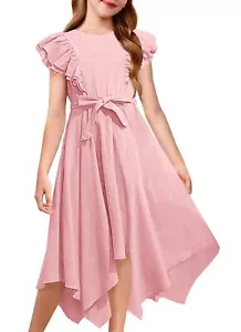 Pink Dress for Girls 2025 Summer Semi Formal Special Occasion Elegant Dresses... - Picture 1 of 6