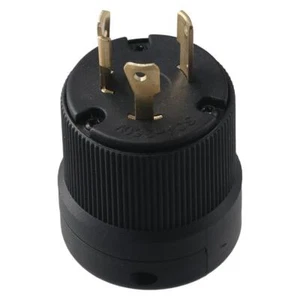 Black Generator Plug Polycarbonate Power Inlet Diesel Generators - Picture 1 of 11