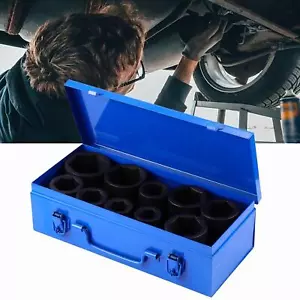 1 inch Drive Deep Impact Socket Set 10x Storage Box Tool Metric for Home Car - Picture 1 of 7