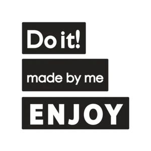 Label: "made by me","ENJOY","Do it!", 30x15mm, 40x15mm, 50x15mm, 3 Stück - Picture 1 of 4