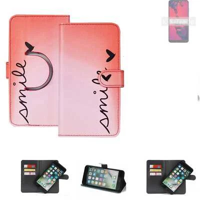 Couverture pour Archos Access 50 S Flip Cover Coque fleur Wallet Bag Case - Photo 1/4