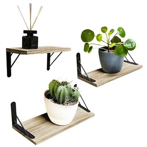 Set 3 Stk. Wandregal Hängeregal Sam aus Holz für Deko Gewürzregal Küche 3 Größen - Bild 1 von 8