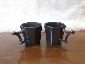 Starbucks Coffee Mug Iridescent Dimensional Gunmetal Gray 2013 Octagon 14 Oz Two - Picture 1 of 7