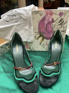 Prada mehrfarbiger Wildlederabsatz Größe 10 - Bild 1 von 5