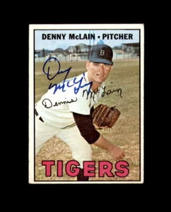 Denny McLain Signed Original 1967 Topps Detroit Tigers Autograph - Picture 1 of 2