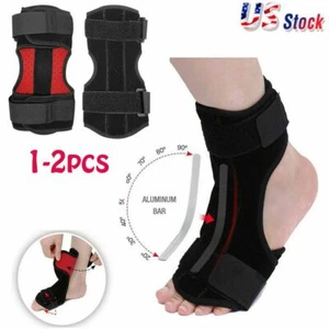 1-2pcs Foot Drop Support Ankle Brace Orthosis Plantar Fasciitis Night Splint New - Picture 1 of 14