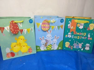 Sacchetti regalo pasquale con manici medi extra larghi per uova coniglietto, pulcini e agnelli - Foto 1 di 10