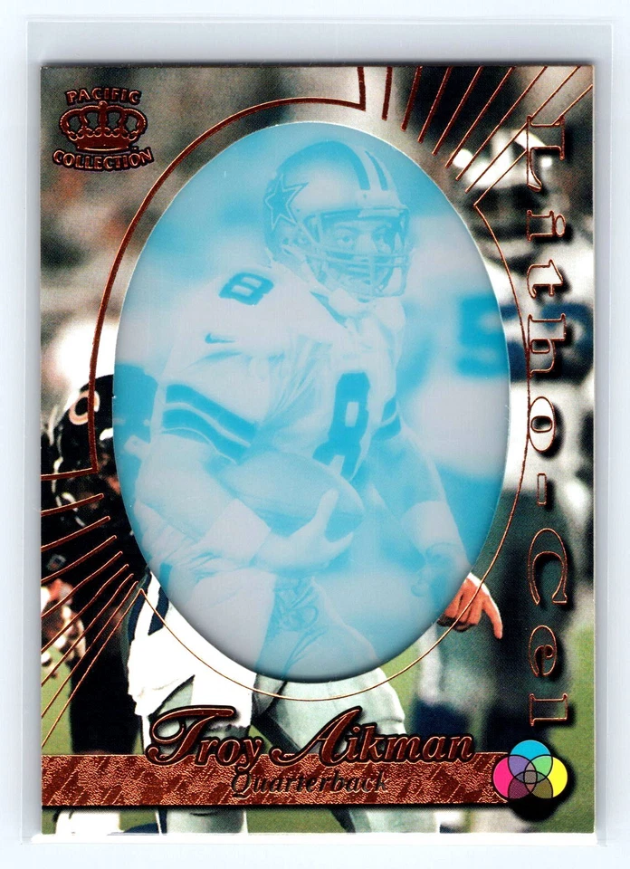 1996 Pacific Litho-Cel Cels Bronze #Cel-25 Troy Aikman Dallas Cowboys - Image 1 of 2