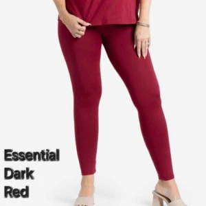 OS LuLaRoe ~ EINFARBIGES TIBETISCHES ROT ~ Essential Leggings Kollektion; GRÖSSEN 2-10 - Bild 1 von 3