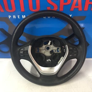 BMW 1 2 3 4 SERIES 2011 - 2017 MULTI FUNCTION STEERING WHEEL BLACK LEATHER - Picture 1 of 11