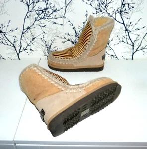 100% Original " MOU Eskimo Luxus Winter/Schnee Stiefeletten/Boots Leder/Lammfell - Bild 1 von 15