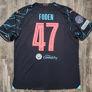 2024 Puma Manchester City Third Soccer Jersey Phil Foden Men XL UCL England EPL - Picture 1 of 9