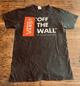 Camiseta negra ""Off The Wall"" VANS - MED para adultos - Imagen 1 de 3