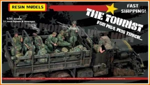 1/35 11 Teile Resin Figur Modellbausatz Vietnamkrieg US Army Soldaten (ohne Auto) unbemalt - Bild 1 von 2