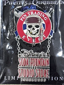 Disney DSF Pirates of Caribbean Pin Trading Event Logo LE 300 Dangle R01 - Picture 1 of 2