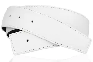 Ceinture blanc reversible en cuir veritable ceinture 32mm Boucle H Ceinture - Zdjęcie 1 z 32