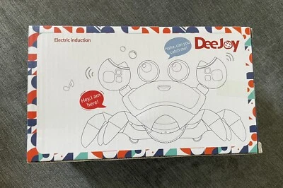 DeeJoy Lindo Cangrejo Eléctrico Inducción Rastreador Cangrejo Juguete con Música e Iluminación LED Foto 1 de 3