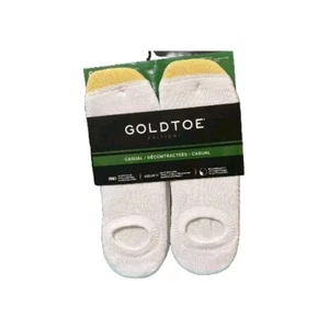 Gold Toe Mens Socks White 6-Pack Casual Moisture-Wicking No-Show NWT  Reinforced - Picture 1 of 3