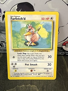 Pokemon TCG: Farfetch'd 27/102 (Unlimted Base Set) LP Condition - Picture 1 of 2
