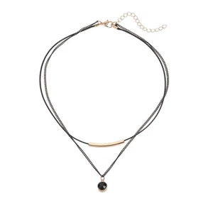 Black Crystal Choker Mother Rhinestone Collar Necklace for Women Trendy - Picture 1 of 6
