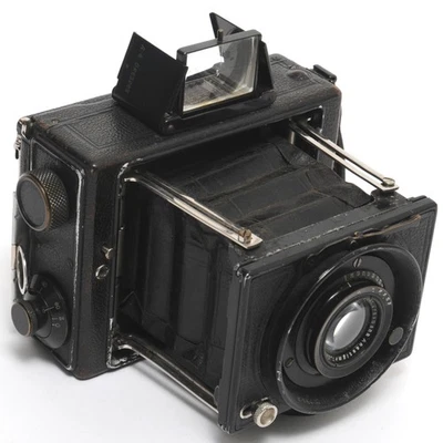 复古 Ernemann 前减震折叠相机 带 Ernotar 4.5/12 厘米 - 短速记事本 — 第 1/4 张图片