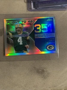 Blue Refractor Flight To 420 Brett Favre Packers #16/50 SP Bfc-351 - Picture 1 of 3