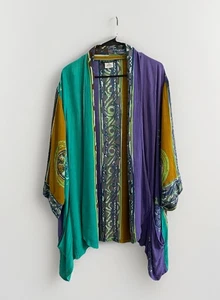 ULLA POPKEN cardigan top donna 28/30 più aperto davanti viola multitasche - Foto 1 di 8