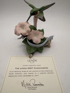 Lenox Kolibri Vogel und Blume Figur 2007 mit COA - Bild 1 von 11