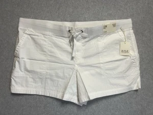 Nuevo con etiquetas Pantalones Cortos Para Mujer ANA Tiro Medio Blanco Talla Grande 22W Cintura con Cordón - Imagen 1 de 4