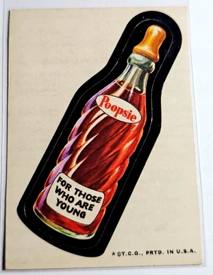 1973 Topps Wacky Packages  POOPSIE  2nd Series Tan Back Sticker NM-MT - Image 1 of 2