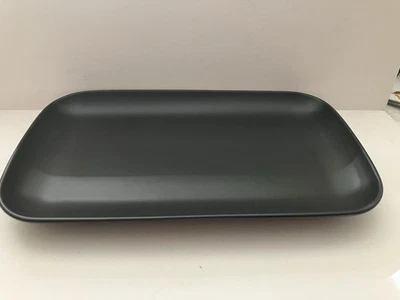 IKEA 12011-1 Rectangular Black Matt Serving Dinner Plate 11 7/8”x 7 1/8" UNUSED - Image 1 of 4