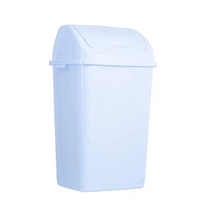 Papelera de cocina de 13 galones con tapa oscilante, cubo de basura alto de plástico para exteriores y - Imagen 1 de 4