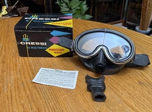 Vintage Cressi Super Pinocchio Tauchmaske in Box mit Mundstück Healthways EUC - Bild 1 von 15