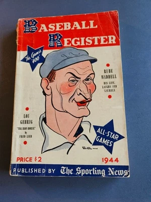 Baseball Register 1944 The Sporting News - Lou Gehrig - Ilustrado Rube Waddell - Imagem 1 de 4