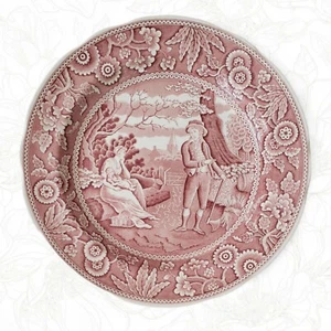 Vintage Spode Wooman Red 10⅜" Dinner Plate Archive Collection Georgian Series - Picture 1 of 5