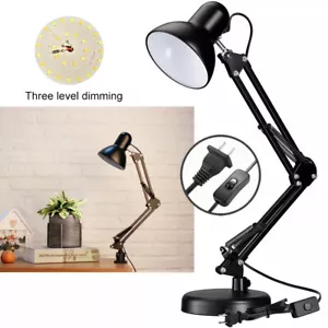LED Desk Lamp Adjustable Swing Arm Lamp with Clamp Eye-Caring Reading Desk Light - Picture 1 of 11