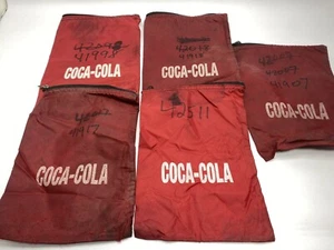 Vintage Coca Cola Bottling Company Coin Bank Bags SET OF 5 BAGS TOTAL Rare ! - Picture 1 of 22