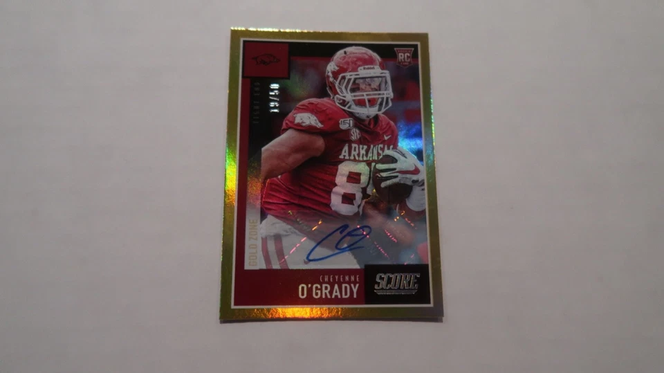 2020 PANINI SCORE - CHEYENNE O’ GRADY -  GOLD ZONE PARALLEL AUTO RC #/50 - Image 1 of 1