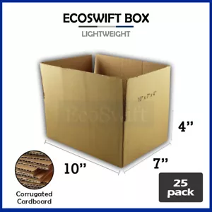 25 10x7x4 EcoSwift Karton Verpackung Umzug Versandkartons Wellpappe Schachtel Karton - Bild 1 von 6
