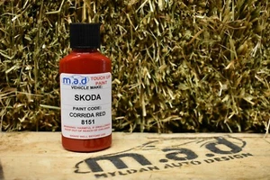 M.A.D SKODA CORRIDA RED 8151 KIT RITOCCO VERNICE 30ML OCTAVIA FABIA YETI RAPID - Foto 1 di 4
