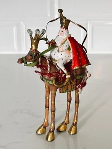 Rare Patience Brewster Krinkles Magi Arrives on Horse Christmas Ornament - Picture 1 of 4