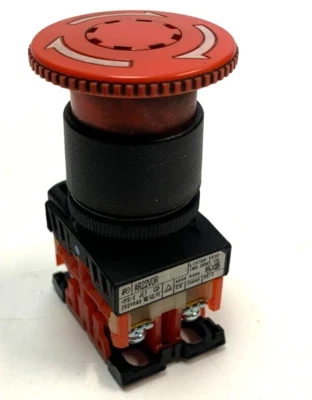 FUJI ELECTRIC AR22V0R-02R / AR22V0R E Stop Push Button 2NC Contacts - Image 1 of 4