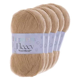 5 x 100g Papatya Fleecy Kuschelgarn 20% Wolle Oeko-Tex Häkelgarn Strickgarn - Bild 1 von 24