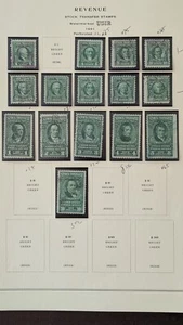 Francobolli delle Entrate USA, emissioni Stock Transfer come nuovi e usati per 1941 e 1942 - Foto 1 di 2